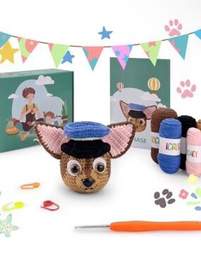 Crochet Chihuahua Head Toy Kit for Beginners